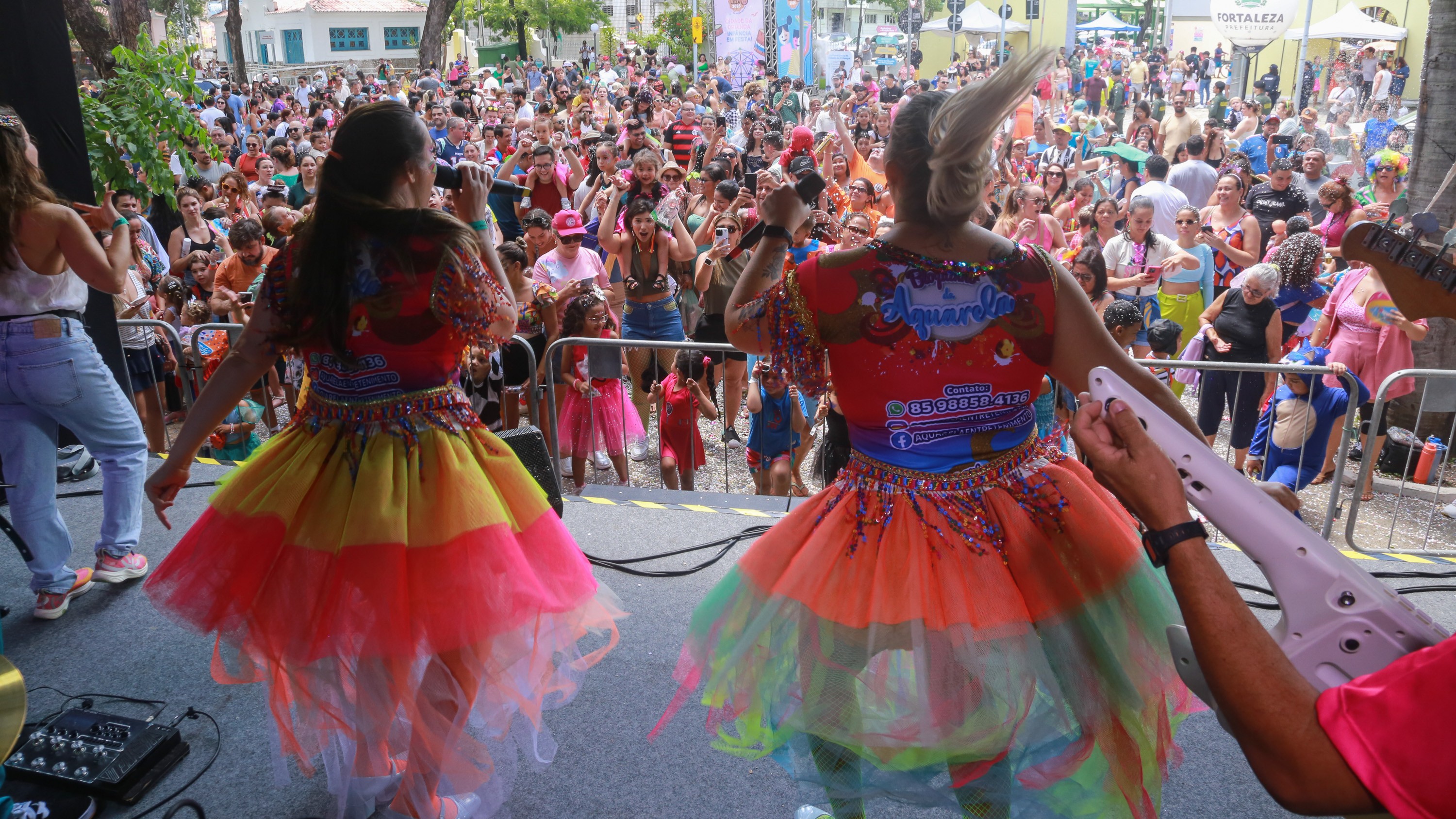 palco do pré-carnaval na Cidade da Criança
